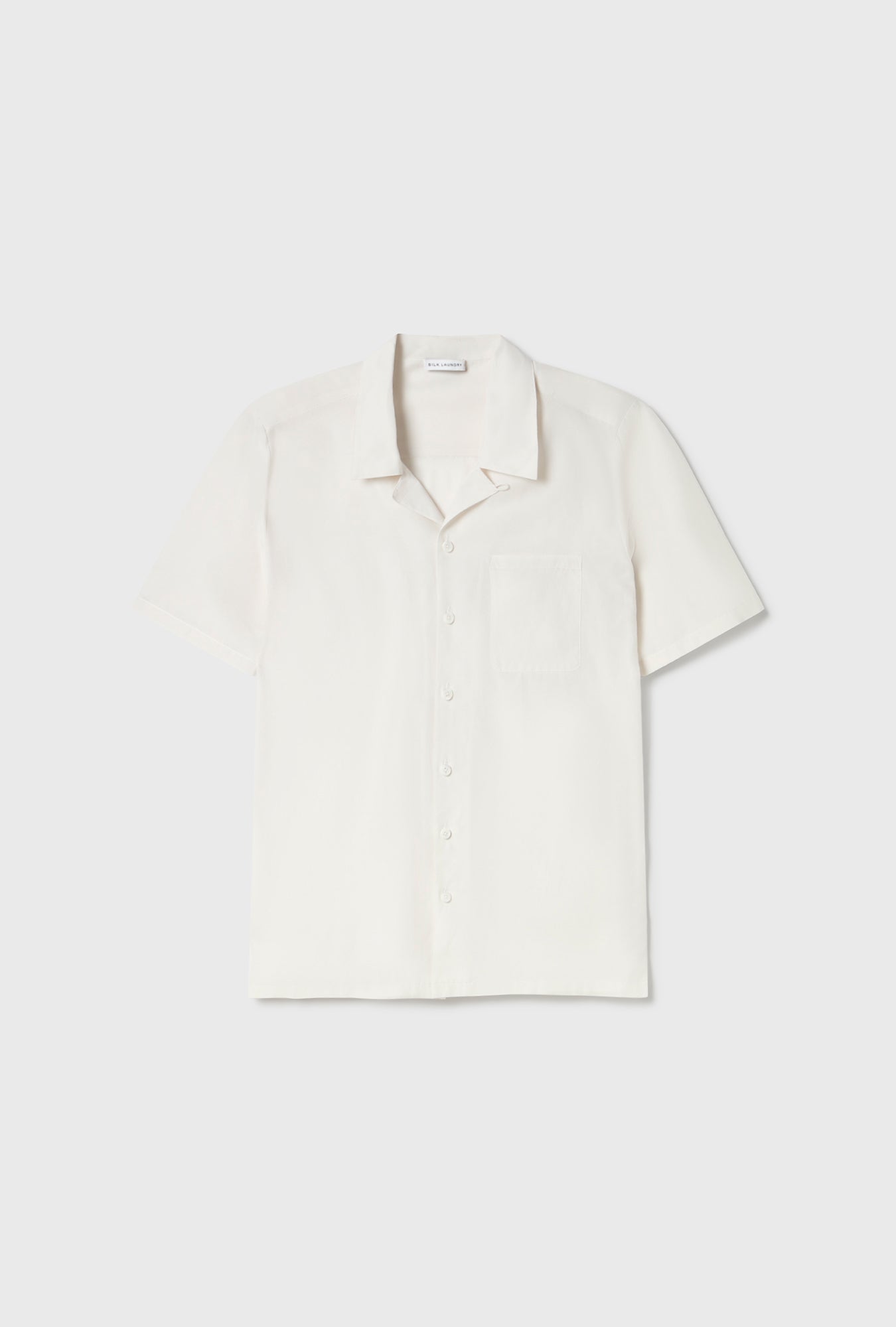 Chemise Camp en Coton et Soie Couleur Poussière