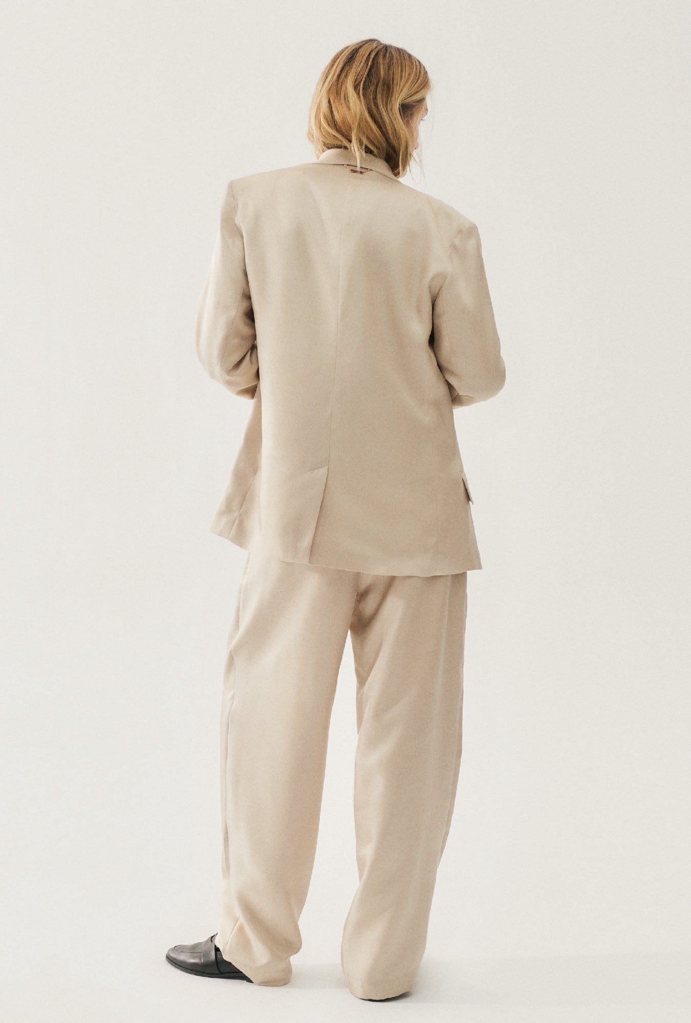 Veste Blazer Croisée Sergé Miami Noisette