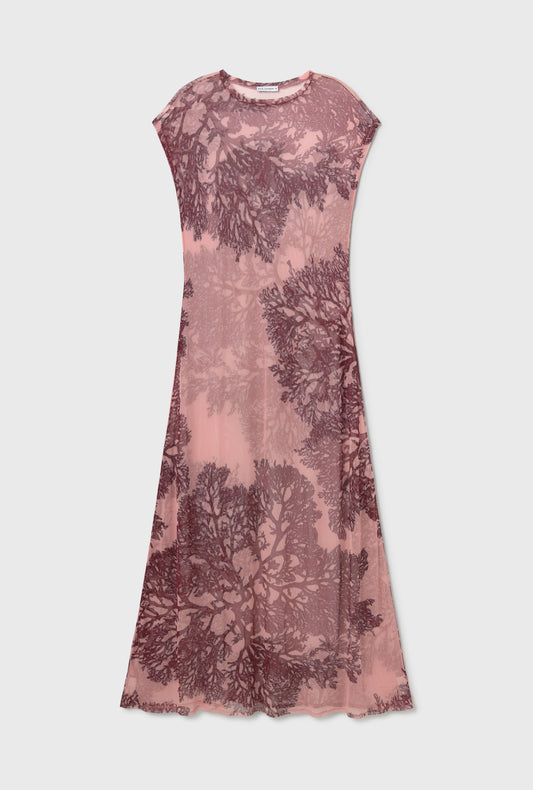 Robe en maille corail pressé
