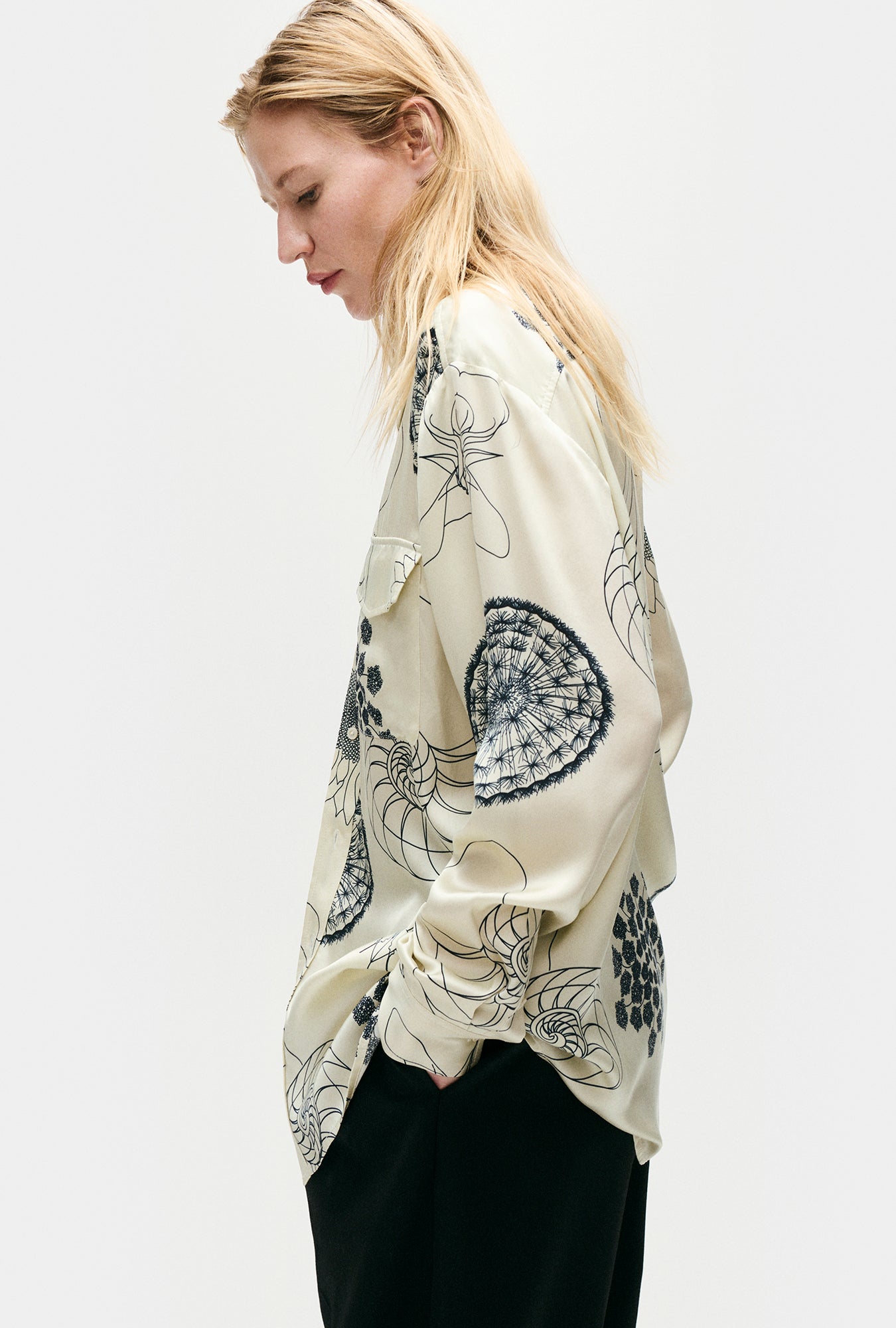 Chemise de petit ami Fibonacci Blanc cassé