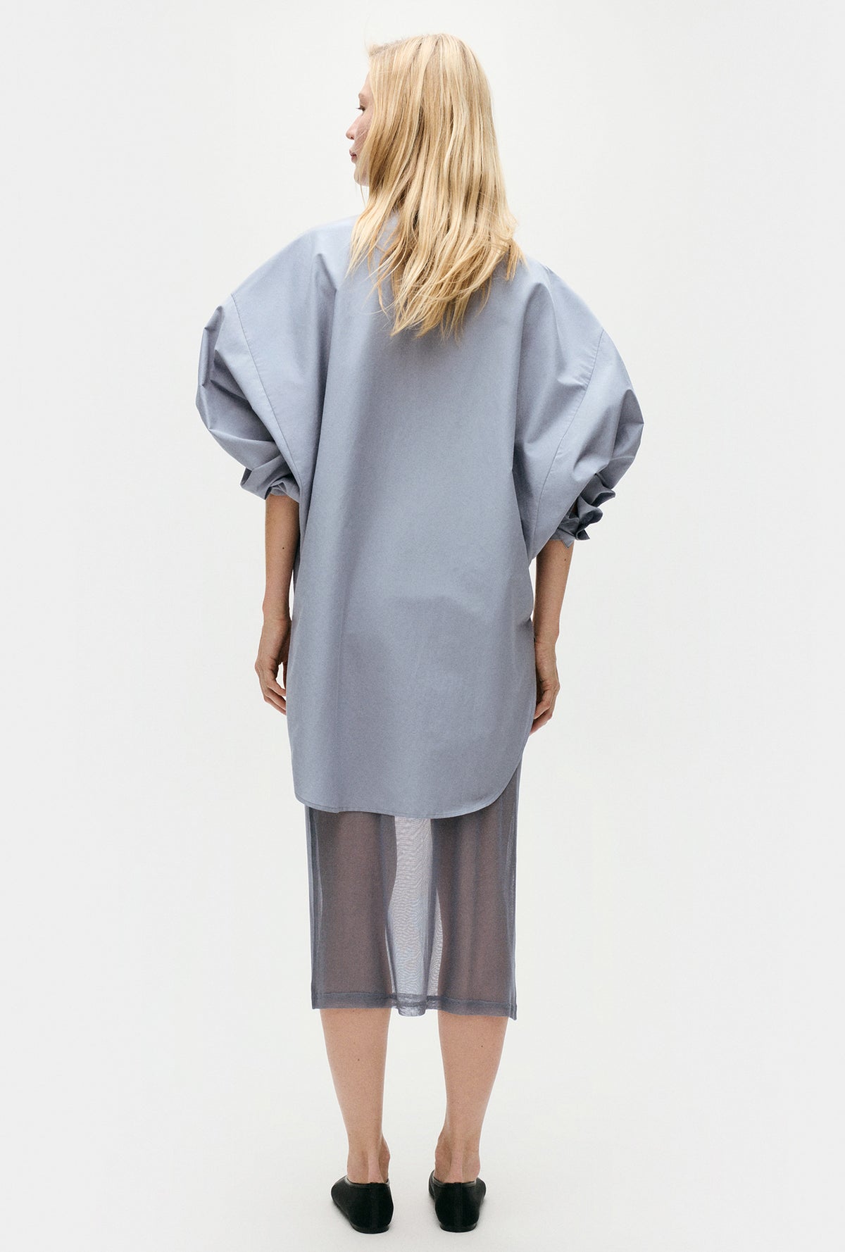 Chemise ronde en coton et soie Storm