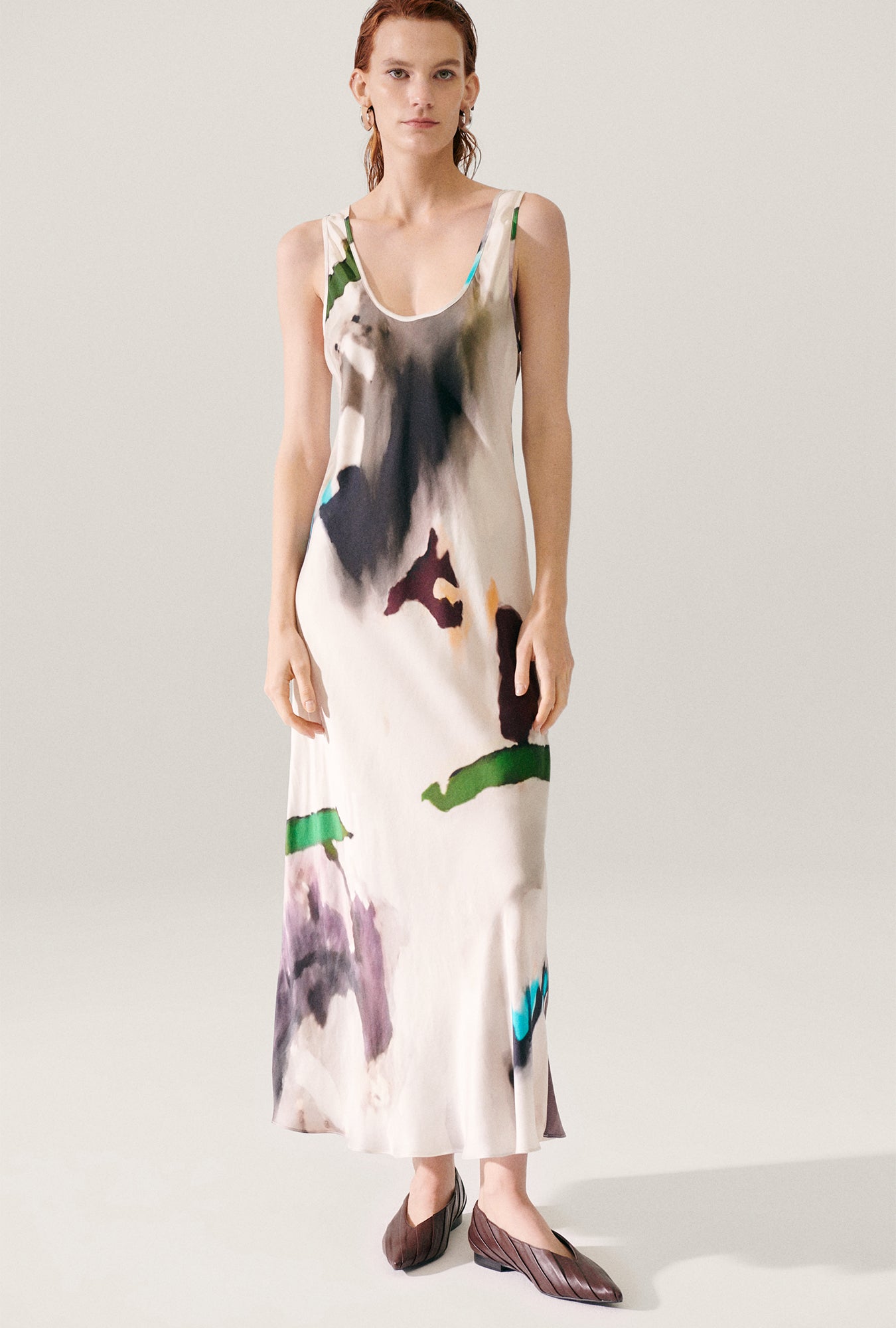 Scoop Neck Dress Phosphate