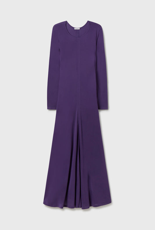 Robe cache-cœur en jersey modal couleur morelle
