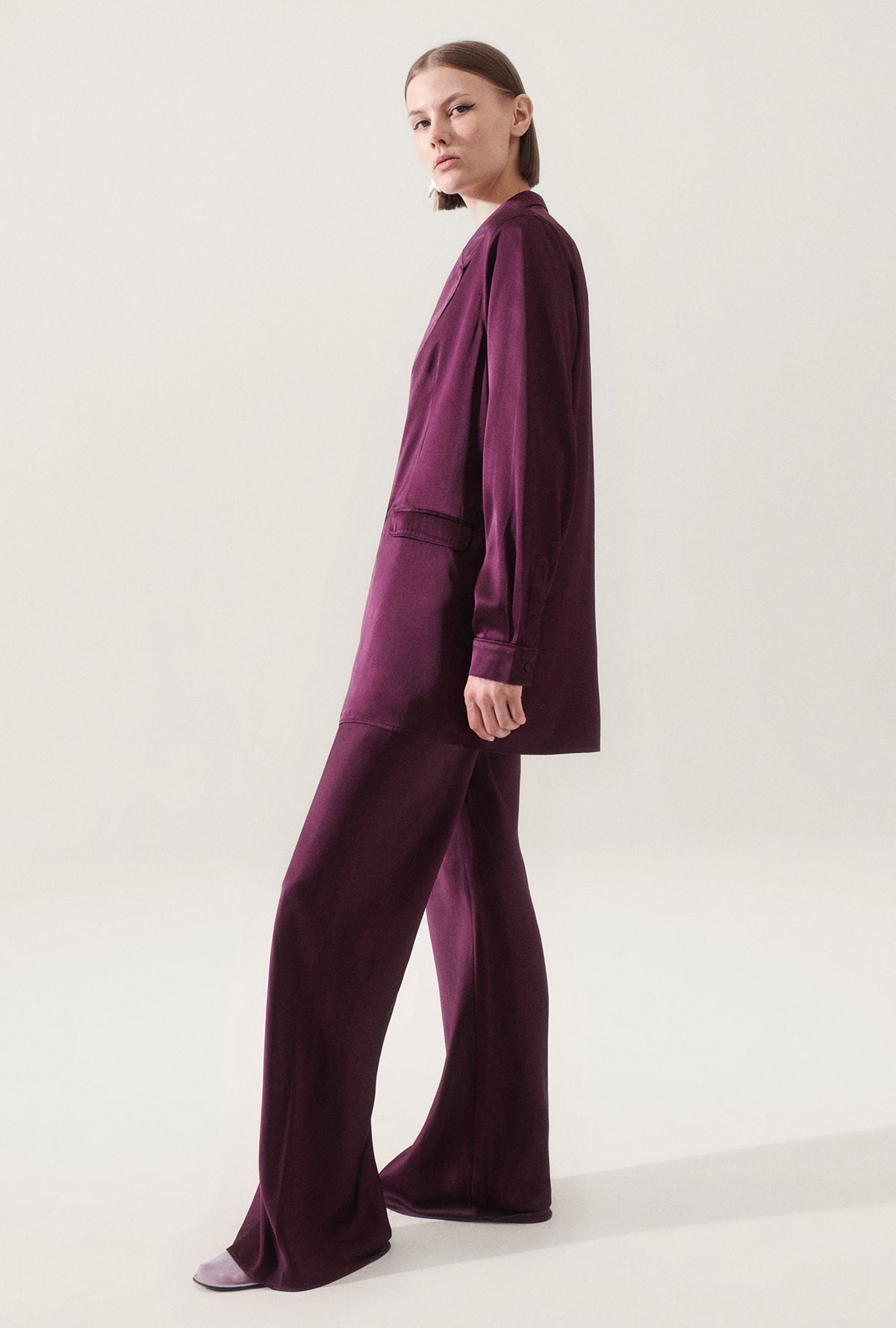 Blazer décontracté prune sanguine