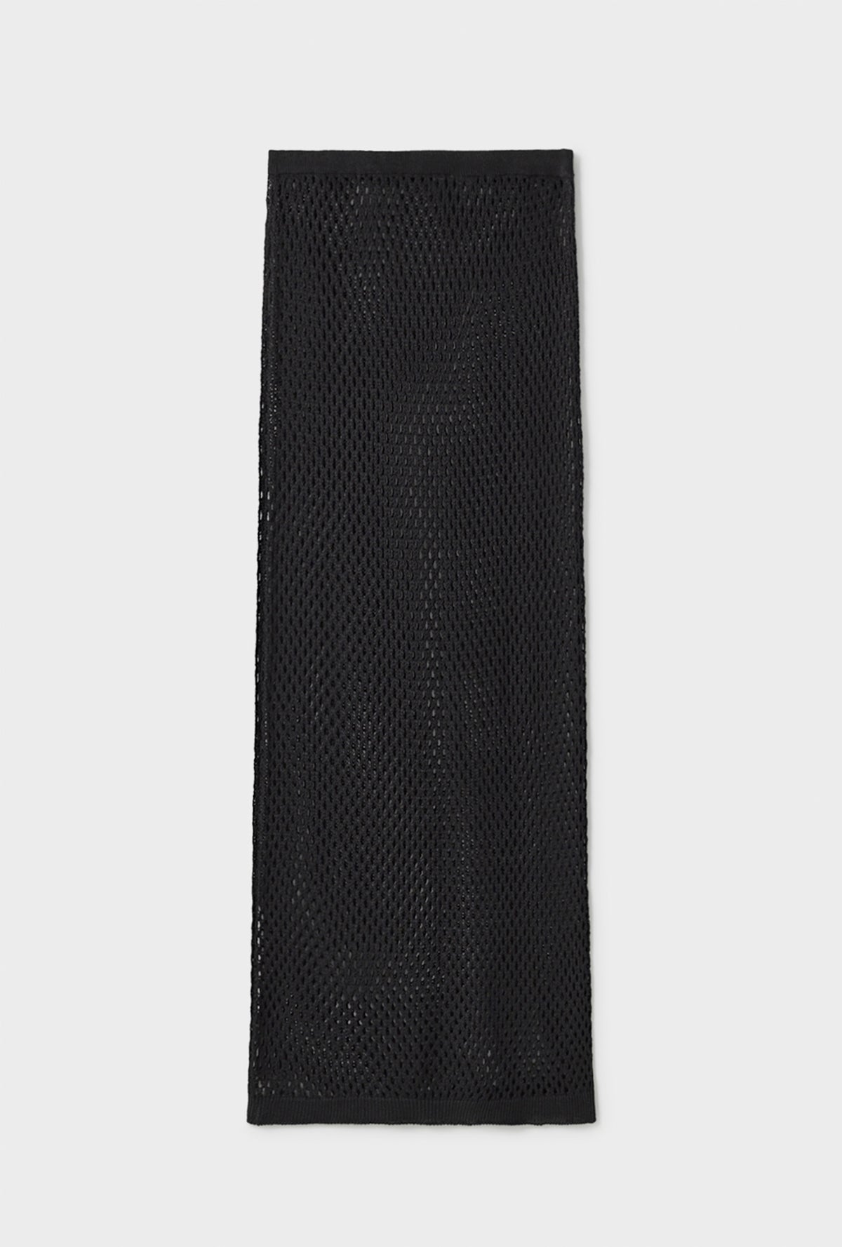 Jupe Droite Au Crochet Noire