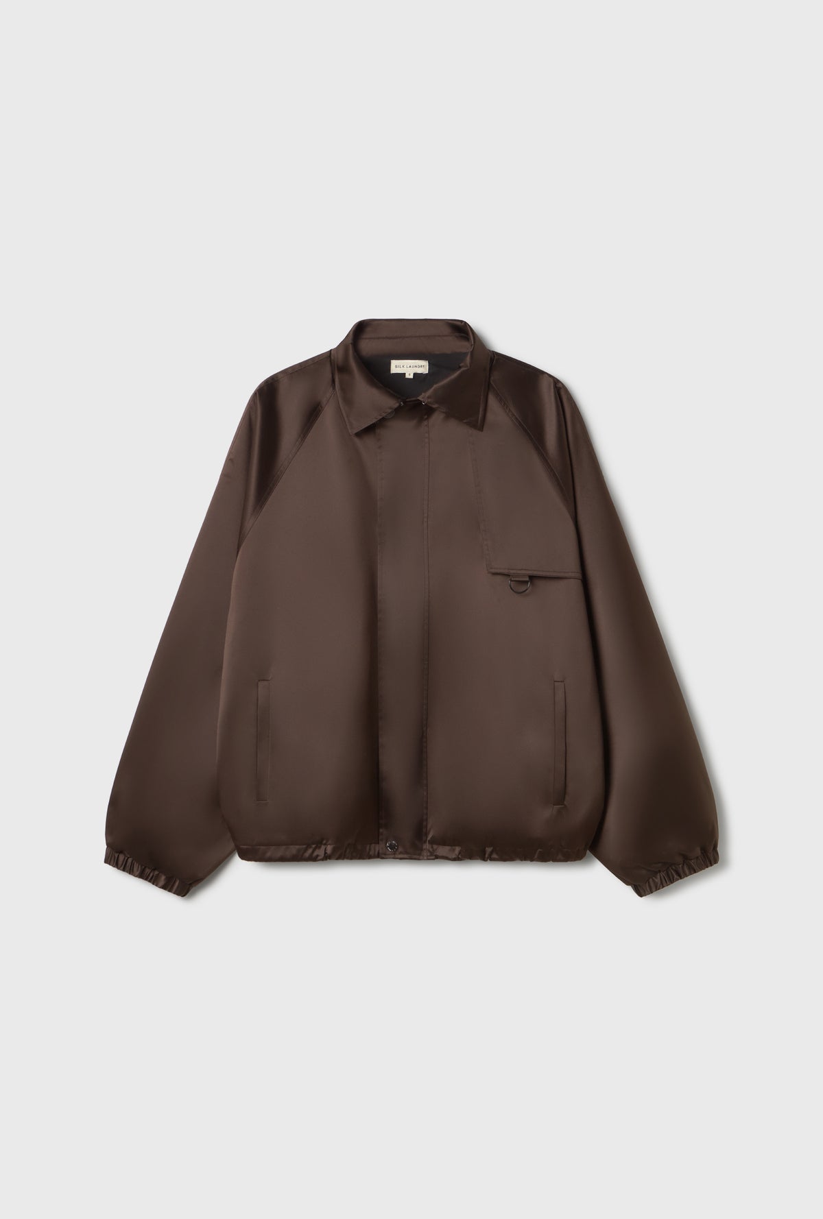 Coated Silk Bomber Jacket Mantis