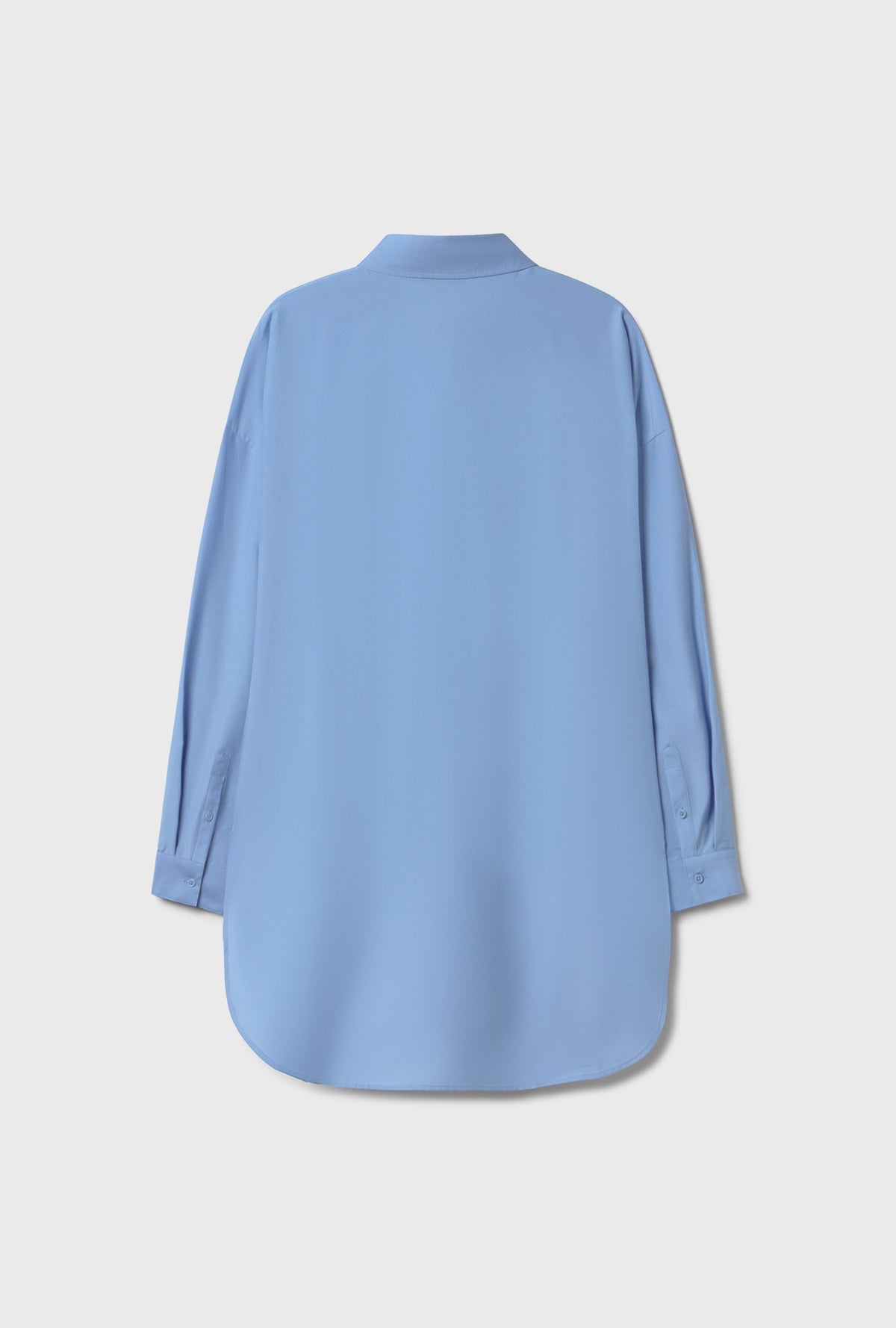 Cotton Silk Round Shirt Just Blue